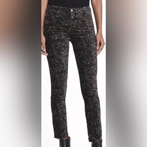 Anthropologie  Paisley AG Adriano Goldschmied Velvet Slim Straight Pants 26R
